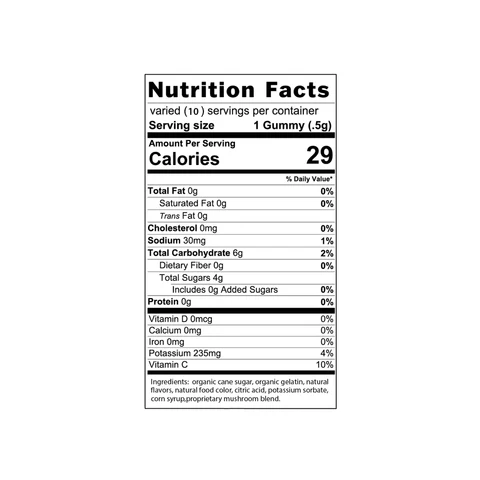 Mushroom Blend Gummies - Day Sesh - Peach Perfect (10 Count) - Image 2